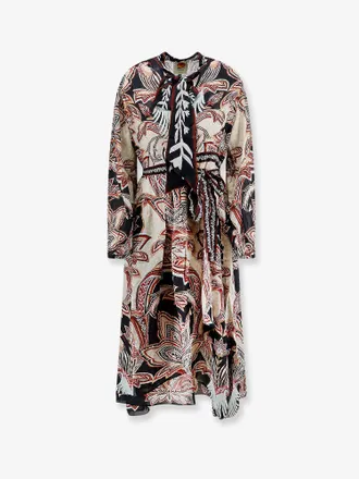 Farm Rio Vestito Tapestry Dream Long Sleeve Midi in viscosa - FARM RIO - gender_Woman