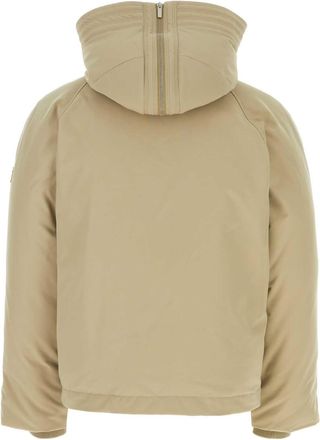 Ferragamo Mens Beige Polyester Blend Padded Jacket Sand Giubbini