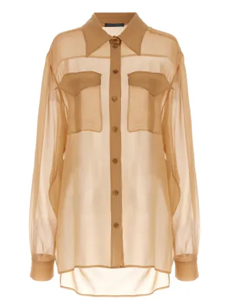 Alberta Ferretti Beige Silk Womens Blouse