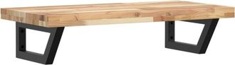 vidaXL Basin Shelf Wall Mounted Steel and Solid Wood Acacia vidaXL