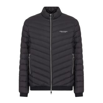 A|X Armani Exchange Winter Jackets, male, Black, Size: XL Double-faced padded jacket with zip