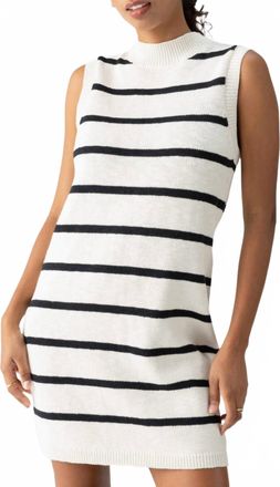 Sanctuary Life Is Easy Sweater Dress In Chalk Black Stripe