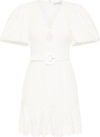 Rebecca Vallance Kahlia Puff-sleeve Belted Mini Dress
