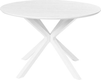 Beliani Dining Table FITZROY White 120 cm 120 cm