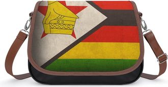 Generic Vintage Zimbabwe Flag Small Womens Crossbody Bags Shoulder Handbag with Adjustable Strap for Travel