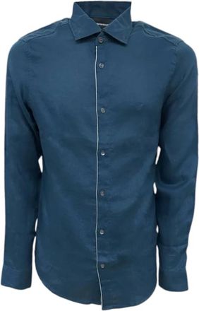 Emporio Armani Hombre, Camisas, Azul, Talla: S