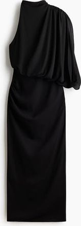 H&M Draped One-shoulder Dress in Black at Nordstrom, Size X-Small