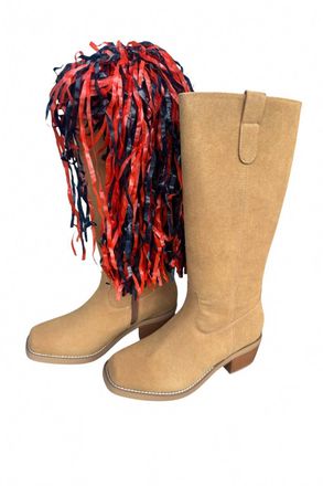 Mia Shoes Womens Duston Suede Riding Boots In Tan