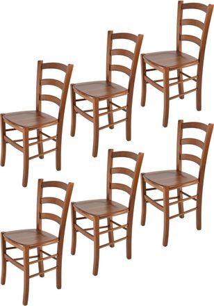Tommychairs Tommychairs Set 6 Sillas Venice En Haya Nuez Claro
