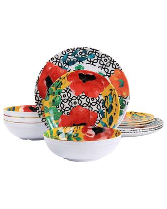 Elama 12Pc Melamine Dinnerware Set