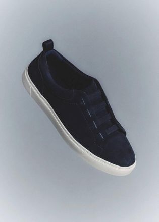 Mango Sneaker pelle crosta di cuoio suola Vibram navy - Uomo - 40 - MANGO MAN