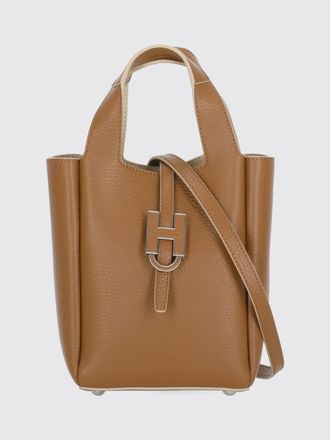 Hogan Mini tote Trend in pelle martellata con logo in rilievo e tracolla