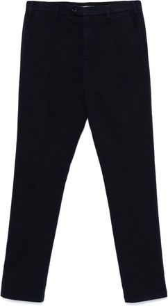 Canali twill-weave chinos - men - Cotton/Spandex/Elastane/Cotton - 48 - Blue