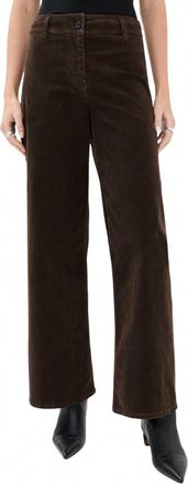 Nili Lotan Womens Megan Corduroy Pant In Chocolate Brown