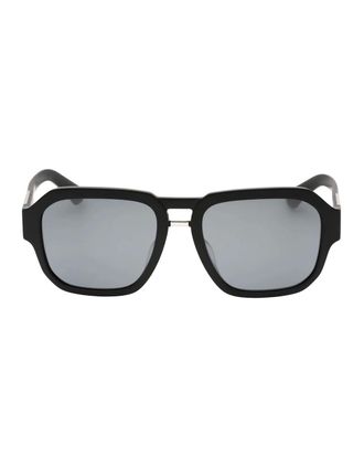 Dolce & Gabbana Mens Dolce & Gabbana Silver Grey Lens Matte Black Sunglasses - Size: ONE size