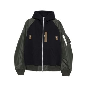 sacai Hoodies & sweatvesten, Heren, Veelkleurig, S, Katoen, Sponge Sweat Hoodie