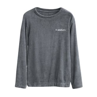 Generic Flannel Pyjamas Tops for Women Fleece Warm Sweatshirt Fluffy Sherpa Winter Pjs Long Sleeve Tops Thickened Plushed Loungewear jumper Teddy Nightwear sl