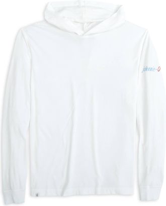 Johnnie-O Mens Edison T-Shirt Hoodie In White