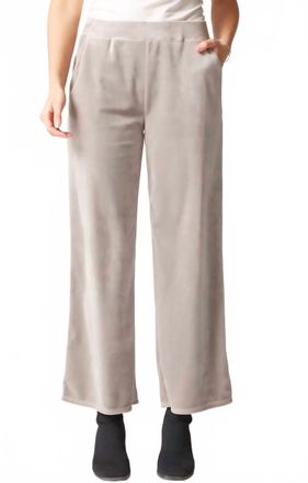 Habitat Cozy Velour Zen Pant In Latte