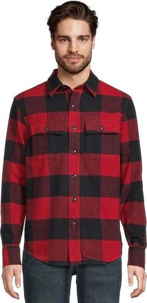 L.L.Bean Signature 1933 Chamois Cloth Shirt Long-sleeve Pattern Regular Mens Clothing Peak Red : 3XL, Cotton
