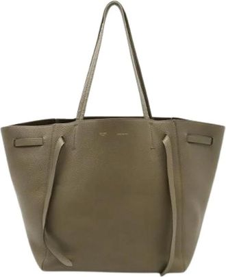 Celine Pre-owned Cabas Phantom Small Leather Tote Bag - Dames - Vintage Shopper - Groen - ONE Size - Leer - Vintage