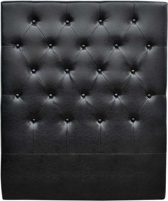 Habitat et Jardin Cabecero de cama acolchado 90 cm Déco en pvc - Negro