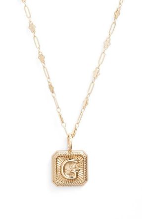 Miranda Frye Harlow Initial Pendant Necklace in Gold - G at Nordstrom