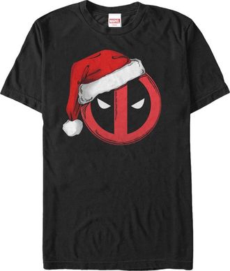 MARVEL Mens Marvel Christmas Deadpool Santa Hat Graphic T-Shirt in Black at Nordstrom, Size Xxx-Large