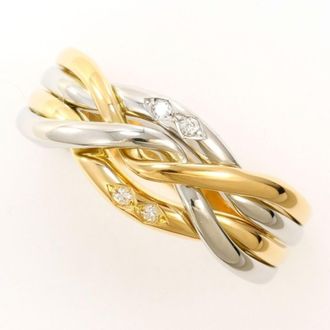 C&A Platinum Yellow Gold Yellow Gold (18K) Platinum 900 Band Ring (Pre-Owned)
