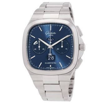 Glash&uuml;tte Original Glashutte Seventies Chronograph Panorama Date Automatic Blue Dial Mens Watch 1-37-02-08-02-70