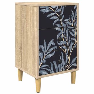 vidaXL Mesa De Noche Dokkum Roble Sonoma 36 X 33 X 60 Cm Vidaxl