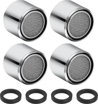 OEM Juego De 4 Aireadores M22, Aireadores Para Grifo De Fregadero De Cocina, Filtro Con Carcasa De Lat&oacute;n Cromado, Rosca Interna, Ahorro De Agua, Para Ba&ntilde;o