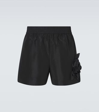 Simone Rocha Shorts con aplique floral