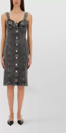 Moschino square neckline midi dress