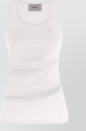 Coperni ribbed asymmetric cutout tank top