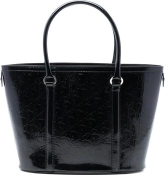 Dior Pre-owned Tote Bags, female, Black, Size: ONE SIZE Pre-owned Patent Leather Tote Bag