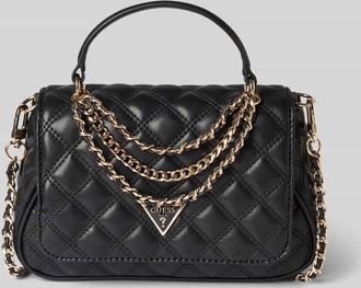 Guess Handtasche mit Steppn&auml;hten Modell GIULLY II in Black, Gr&ouml;&szlig;e 1