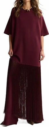 Essentiel Keremony Knitted Mini Dress In Deep Wine