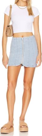 Free People Layla Denim Miniskirt In Starwash
