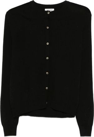 Soft Goat Truien & Vesten, Dames, Zwart, L, Kasjmier, Crew Neck Cardigan