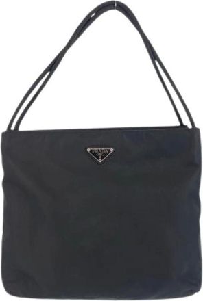 Prada Pre-owned Shoulder Bags, female, Black, Size: ONE SIZE Pre-owned Nylon prada-bags