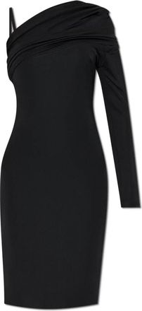 Versace Een-schouder jurk - Dames - Feestkleedjes - Zwart - XS - Kleedjes