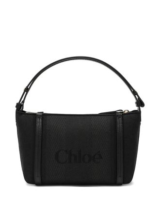Chlo&eacute; Carry logo bag - women - Cotton/Polyester/Other fibres - One Size - Black