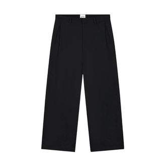 Arte Wool Pleated Gallery Trousers - male - Arte Antwerp - Wide Trousers - Black - W36 - Trousers