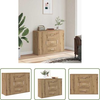 vidaXL Credenza in Rovere - Credenza Rovere Artigianale 90x29,5x65 cm in Legno Multistrato