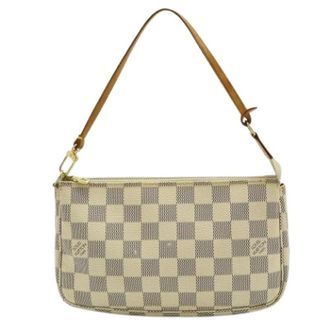 Louis Vuitton Pre-owned Shoulder Bags, female, Beige, Size: ONE SIZE Pre-owned Damier Azur Pochette