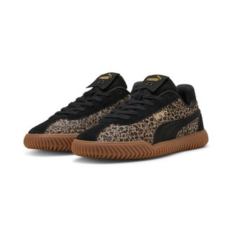 Puma Sneaker PUMA CLUB KAYZER ANIMAL FLAIR, Damen, Gr. 36, schwarz (puma schwarz, dusky gray), Leder, animal-print, Schuhe Sneaker