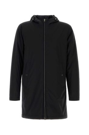 Herno Black Stretch Nylon Parka