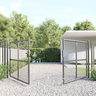 Berkfield Home Mesh Garden Gate Anthracite 300x175 cm Galvanised Steel in Grey