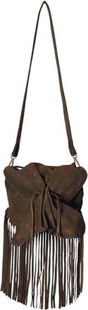 Carlos Falchi Fringe Butterfly Suede Bag in Cocoa at Nordstrom